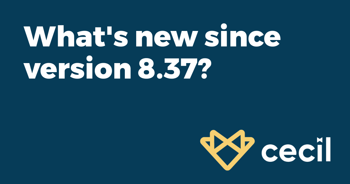 Since 8 What's new since version 8.37? · Cecil