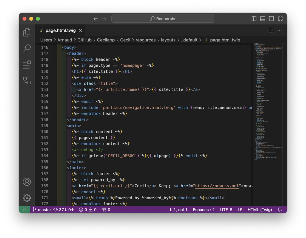 Moteur de template moderne
