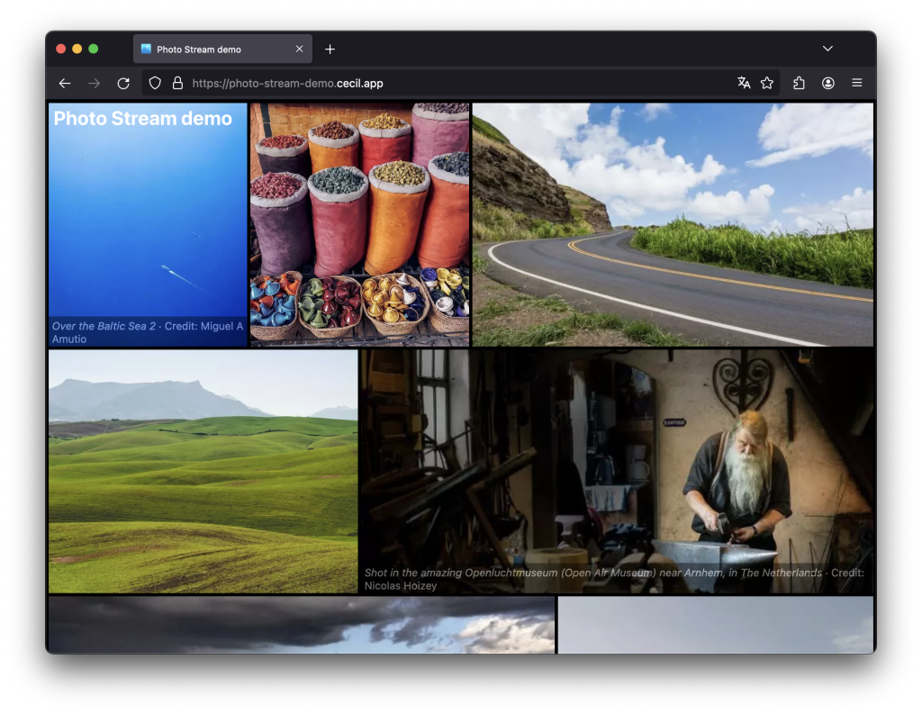 Self hosted photo stream
