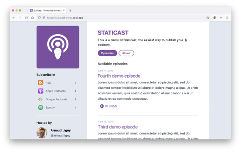 Broadcast your podcast simply